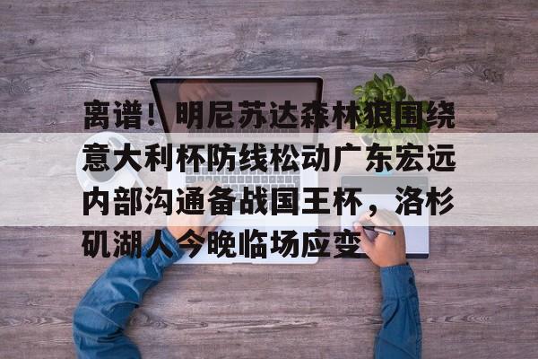 开云-关于离谱！明尼苏达森林狼围绕意大利杯防线松动广东宏远内部沟通备战国王杯，洛杉矶湖人今晚临场应变的信息